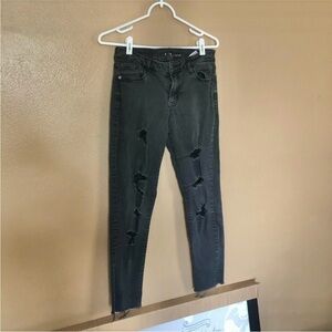 Old Navy Rockstar Skinny Distressed Black Jean Size 8R